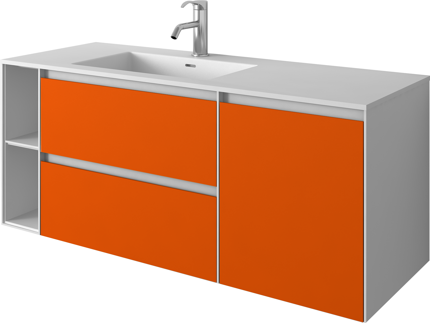 Artificial Marble Stone Wall Mounted Bathroom Cabinet Sets / floor standing bathroom cupboard