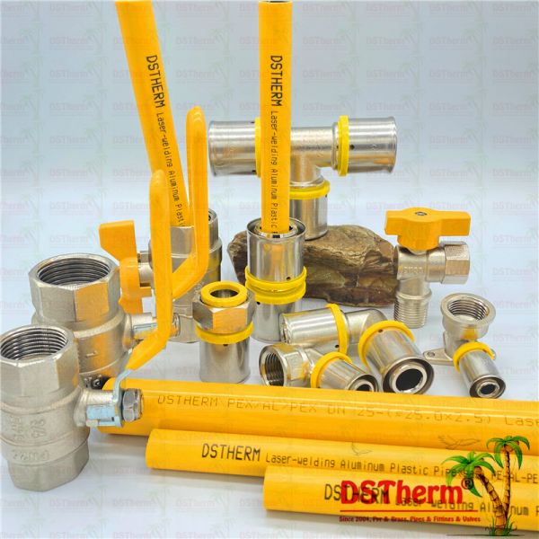 Union Threaded Elbow Brass Fittings Compression Coupling For Pex Aluminum Pex Pipe