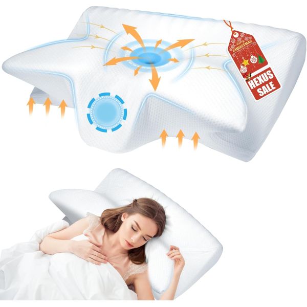 Function Healthy Sleep Deep Sleep Molded Memory Foam Orthopedic Neck Support Pillow