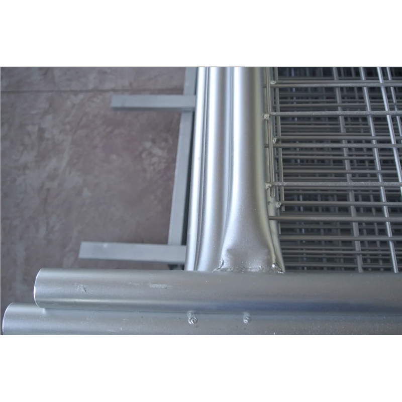 3mm Wire Diameter Metal Frame Pipeline Temporary Barrier Panel with Bracket Support