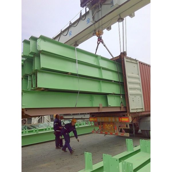 Customized Green H Section Painting Structural Steel I Beam U Channel-Workshop