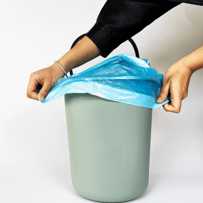 Square Bottom Bag Drawstring Trash Bags for Kitchen Garbage PE Biodegradable Plastic Bag