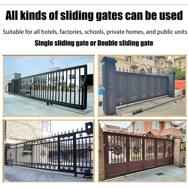 200W Smart Sliding Gate Kit With Backup Power Remote Access IR Sensor