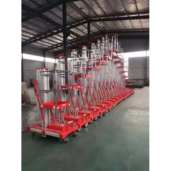 Portable Mobile Elevated Platform Dc Battery Single Mast Aerial Platform Lift