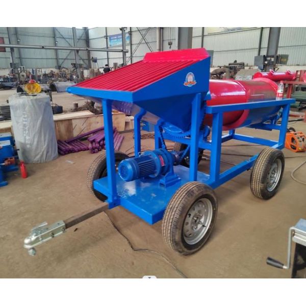 Gravity Separator Mini Mobile Gold Trommel Screen for Small Panning Machine in White