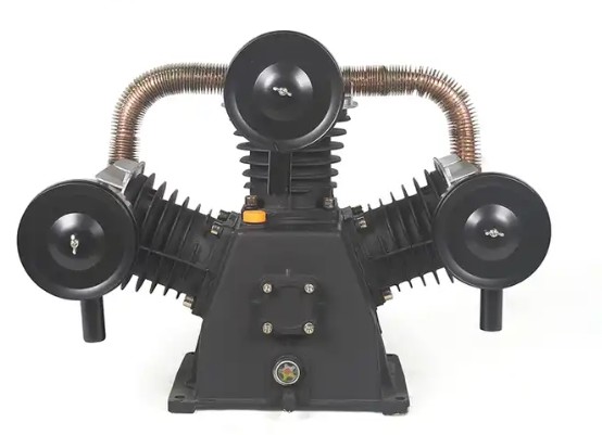 Oil Lubricated 3 HP Air Compressor Head with 125 PSI Maximum Pressure