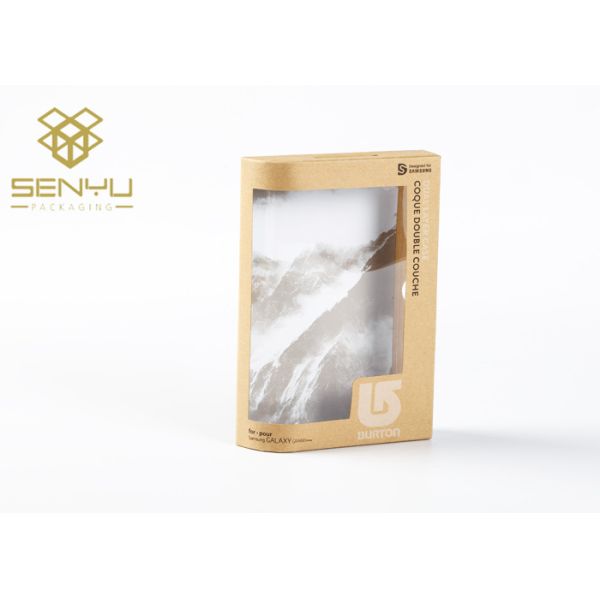 Small Kraft Paper Mobile Phone Case Cover Packing Boxes For Cell Accessory