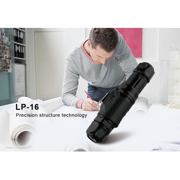 CNLINKO Waterproof Push-pull Connector 3 Pin Customize Plug Audio Female Socket Male Female Connector Plug 3 Pin Power Connector