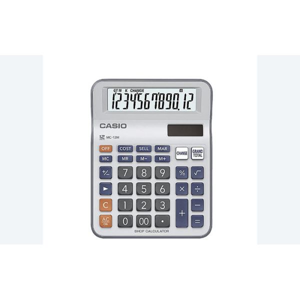 For Casio DC-12M Calculator Medium Change Machine MC-12M Financial Accounting 12 Figure Solar