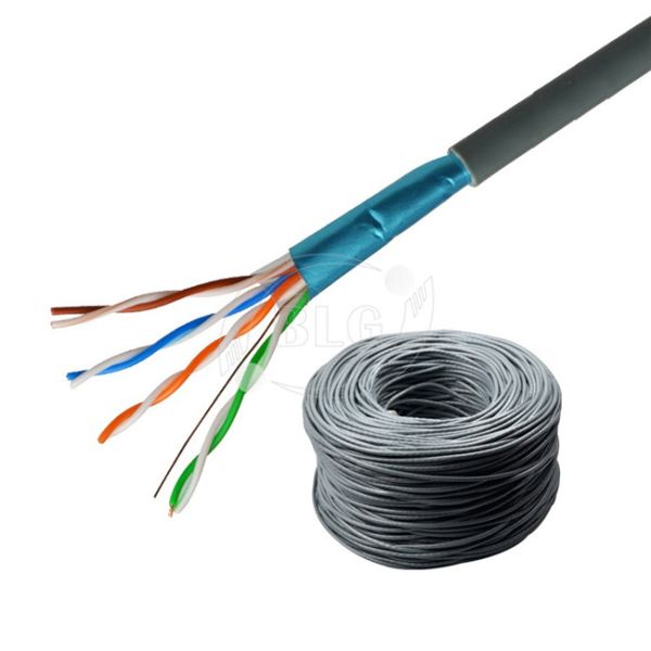 Cat5e FTP Ethernet Network Cables CCA 4 Pair Indoor 305m Pull Box Customized Length
