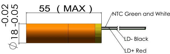NTC Controlled Green Laser Module for Wide Temperature Range and High Output Power
