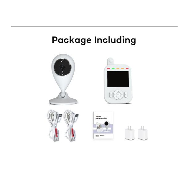 Wireless Video Baby Crying Monitor Night Vision 2.8 Inch LCD Split Screen Baby Monitor