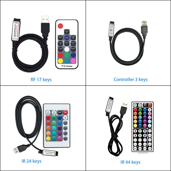 USB 5V LED Controller Mini Wireless Remote Control For LED RGB Color Bar 5050