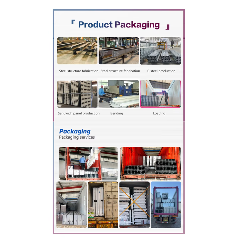 Prefabricated steel workshop assembly process