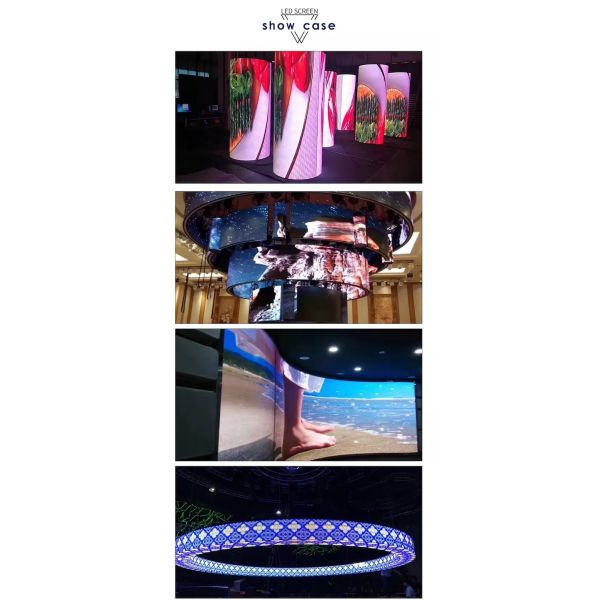 Creative Stage Commercial LED Display Screen Flexible Round