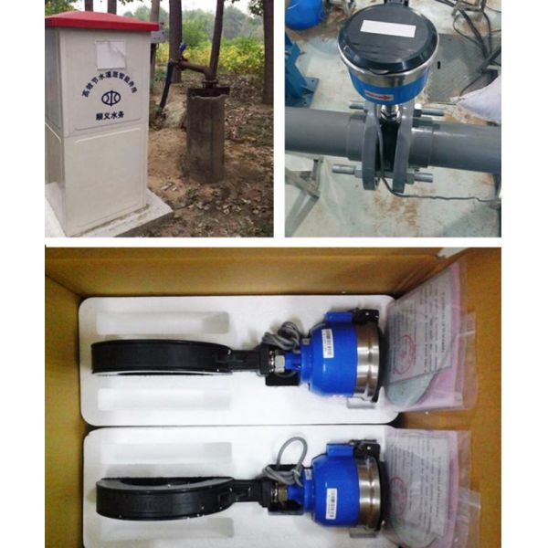 IP68 Fluid Level Meter Battery Powered DN150 Ultrasonic Water Flow Meter