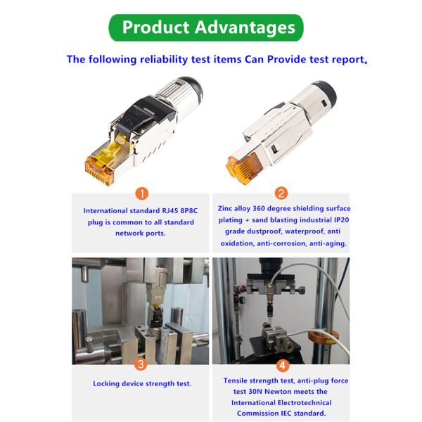 PC RJ45 Unshielded Connector For Network Communication