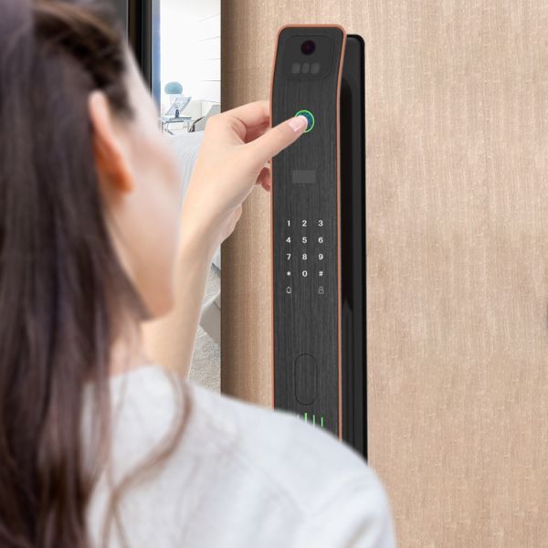 Night Vision Face Recognition Door Lock 80mm Smart Digital Locks