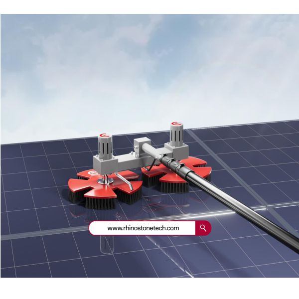 Multi-Angle Applicable Double Headed Disc Solar Panel Brush Commercial & Industrial Solar PV System Cleaning Tools