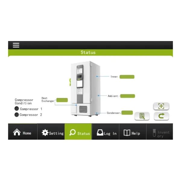 Microprocessor Control Vertical Ultra Frozen Freezer With Color Sprayed Steel