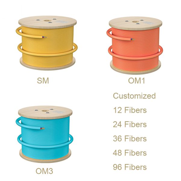 G652D GJFJV Indoor Function 2 Core 12Core Single Optical Fiber Cable with for Kevlar Yarn Communication Cables