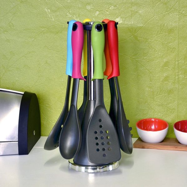 Haisheng 7pcs Cookware Set Including Nylon Kitchenware Utensil Sets for Kitchen Wares