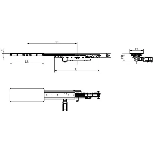 Lightweight Bin Telescopic Fork 700 X 800 X 850MM Loading Forkpallet Fork 30m/Min
