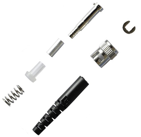 Flexible Fast ST Fiber Optic Connector With Ceramic Ferrule , Waterproof