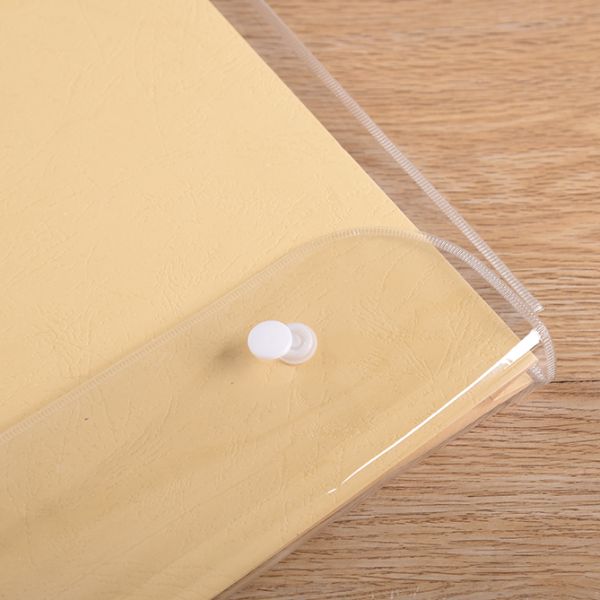 Folder Plastic Button Bag Holder Packaging PVC Document File Recycled