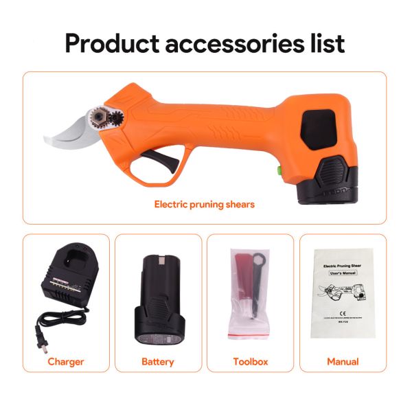 SWANSOFT 25mm Battery powered pruning shear cutting electric pruner