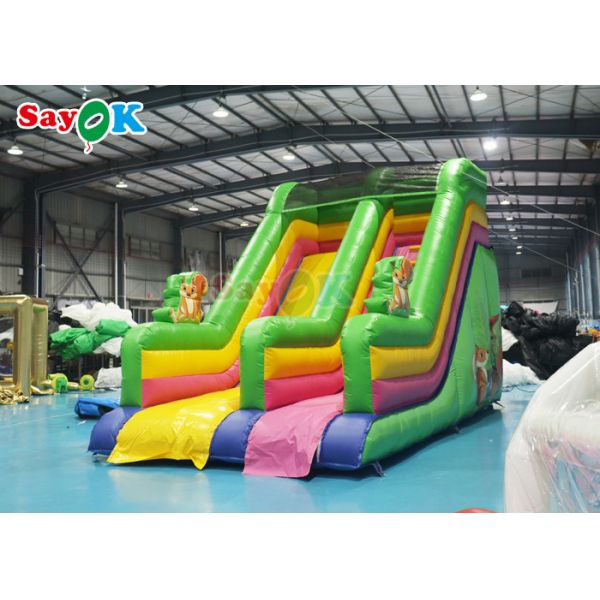 Commercial Grade Inflatable Water Slide Custom Rainbow Inflatable Slide