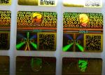 Custom design self adhesive pet Hologram sticker with QR code
