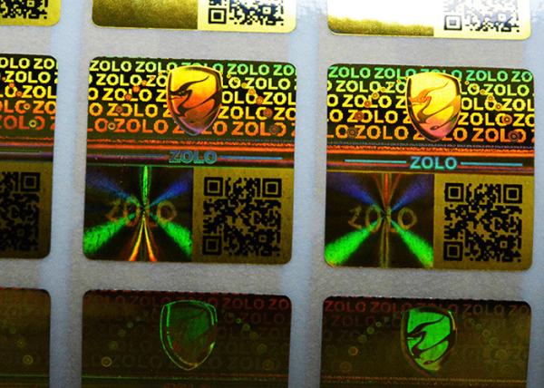 Custom design self adhesive pet Hologram sticker with QR code