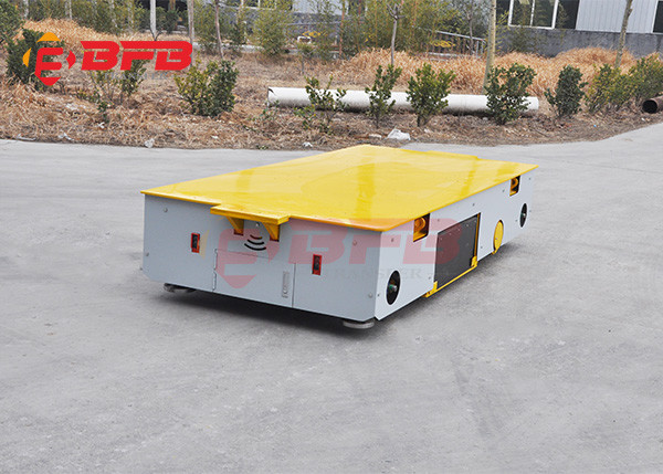 Steerable Trailer Trackless Transfer Cart Battery Powered