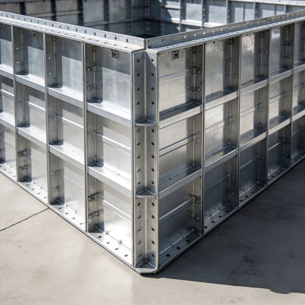 Thick Steel Plates Wall Formwork System Combining Section Steel Skeletons For Concrete Molding