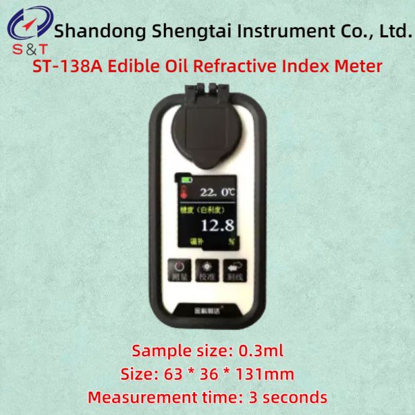 3 Second Measurement Edible Oil Refractive Index Meter Sample 0.3ml Range 1.3330-1.5284