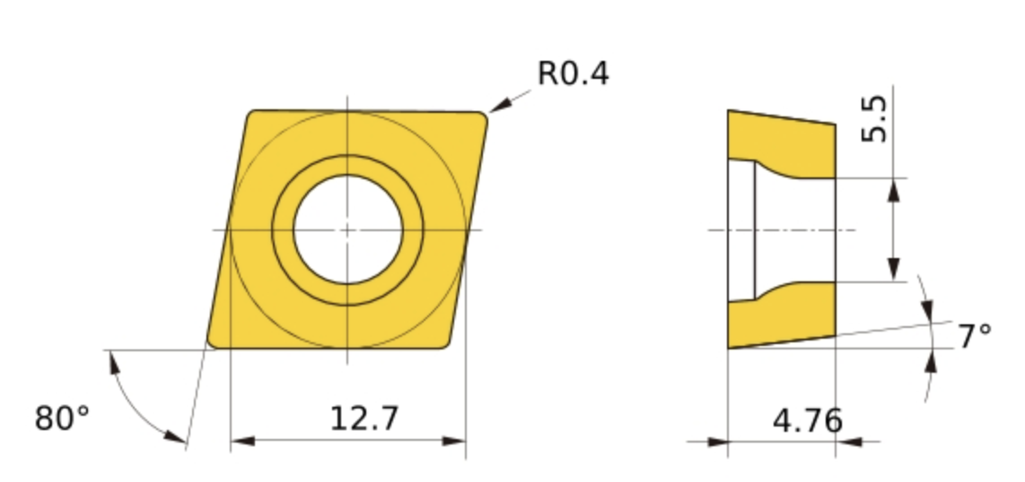 CCMT120404 Physical Coating Tungsten Carbide Inserts Wear Resistant