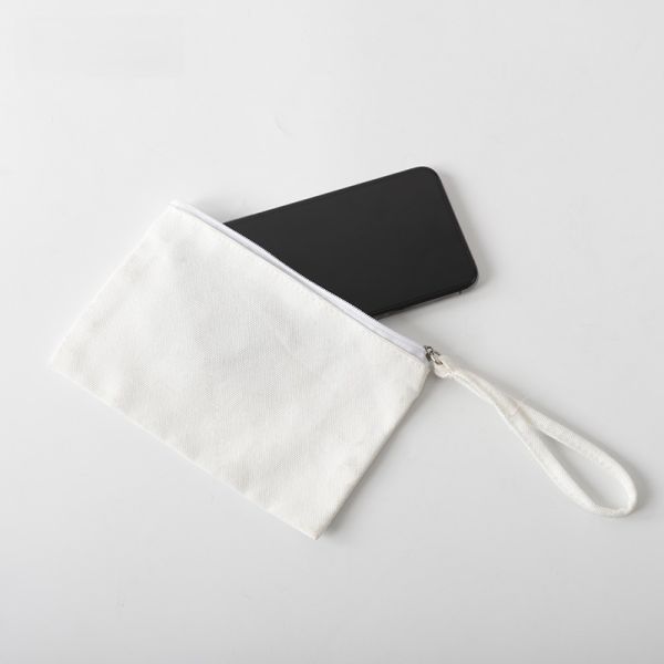 Sublimation Canvas Wallet With Zipper Custom Blank Sublimation Coin Purse Wallet