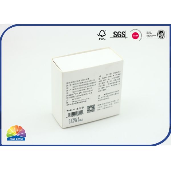 Matte White Folding Carton Box Sleeve Drawer Packaging For Solid Perfume