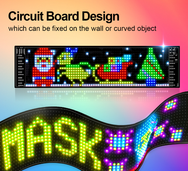 App Control Waterproof Flexible RGB LED Car Window Devil Eye Light for Business OPTIONAL Panel Size No Touch Screen Type