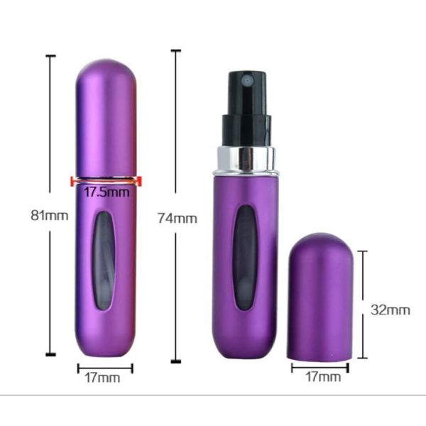 3.2in Mini Refillable Perfume Bottle Empty Pocket Handbag Atomiser 8ml