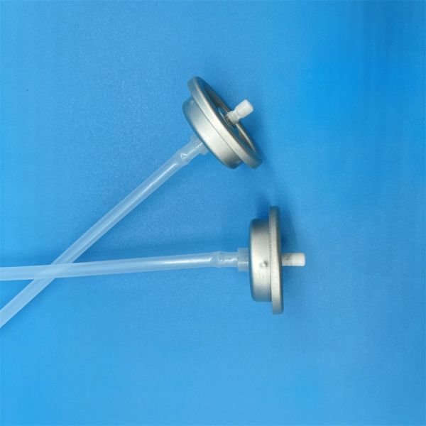 Close-up of snow spray valve nozzle and mechanism