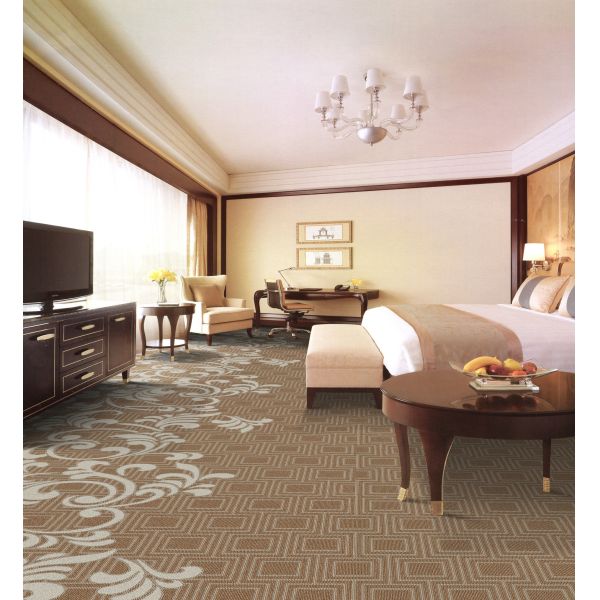 Wool blended carpet 30%wool 70%polyester Cut pile carpet pile height 8mm Width 4m