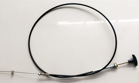Black Non - Lock Control Cable Fittings / Flexible Push Pull Control Cables Head