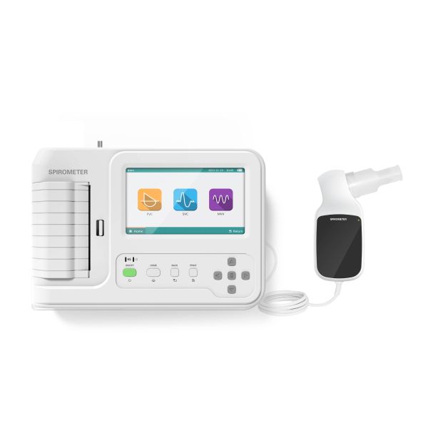 7" color touch Screen Digital Spirometer Breathing Diagnostic Spirometry with printer portable lung function tester