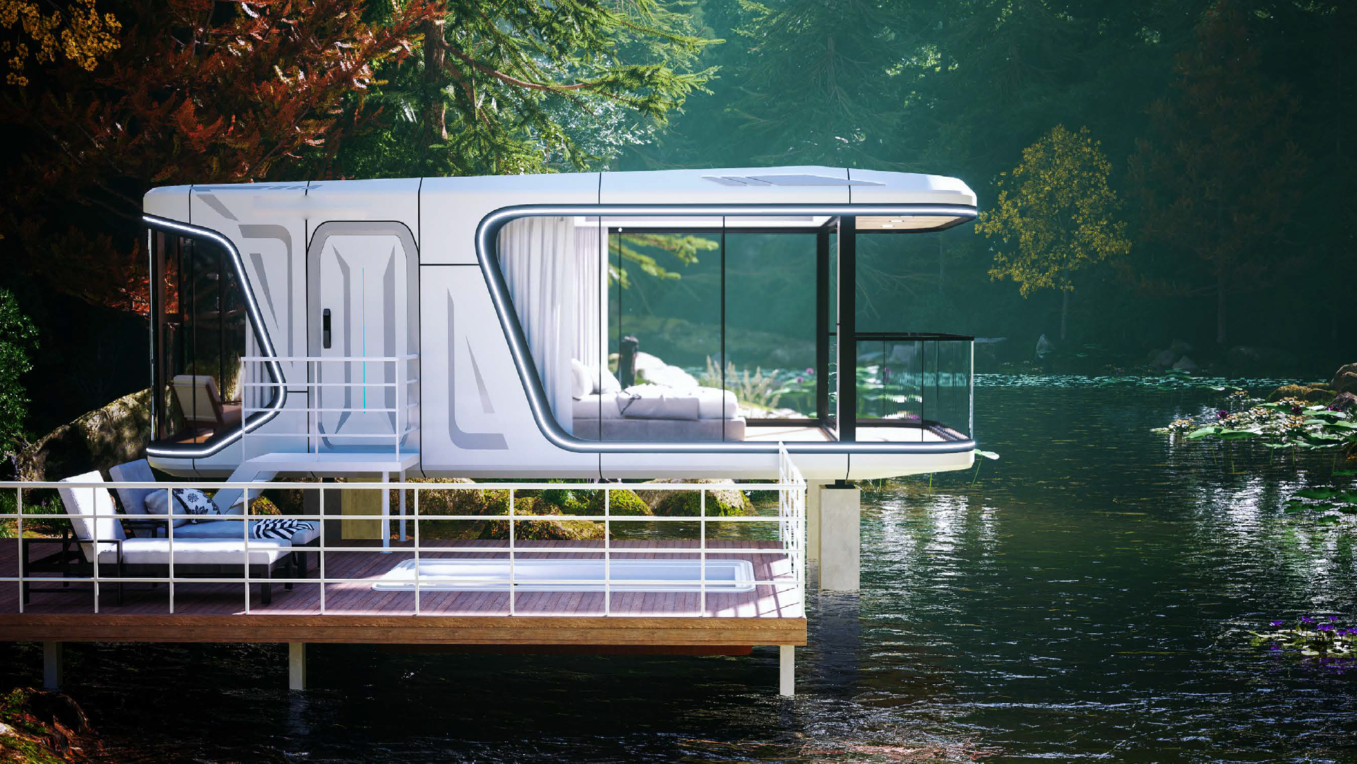 Portable Customized Modular Frame Modern Space Capsule Style Camping House For Outdoor Use
