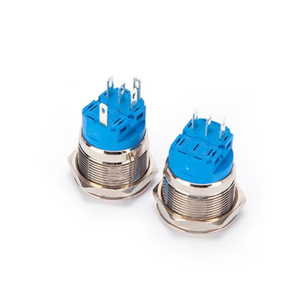 22mm Metal Push Button Switch Waterproof Self Reset 5 Pin Terminal