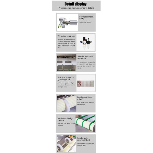 automatic cutting string meat beef mutton vegetable barbecue industry satay kebab skewer making machine skewer equipment