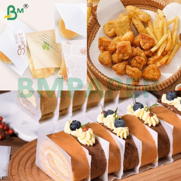 30gsm White Grease-proof Paper Sheets for Hamburger Wrapping