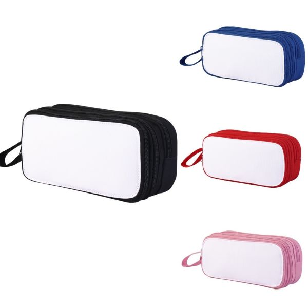 Customized Pencil Case With Zipper Durable Sublimation Blank Multifunctional Pencil Stationery Bag Gift